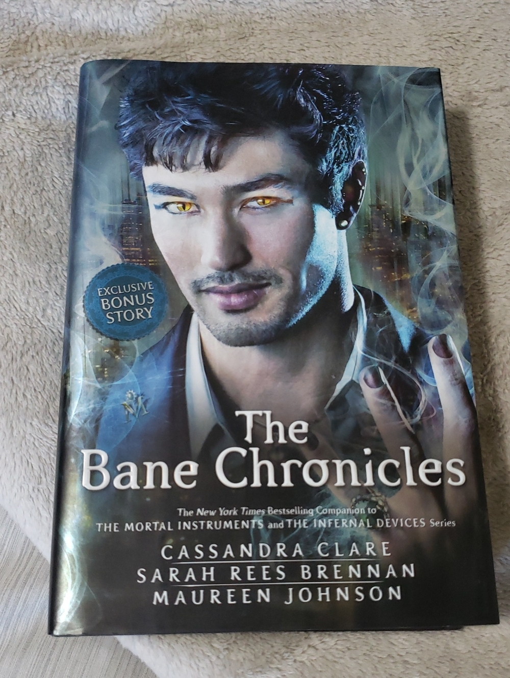 The Bane Chronicles by Cassandra Clare Hardcover - Blue Cover with Gold Eyes